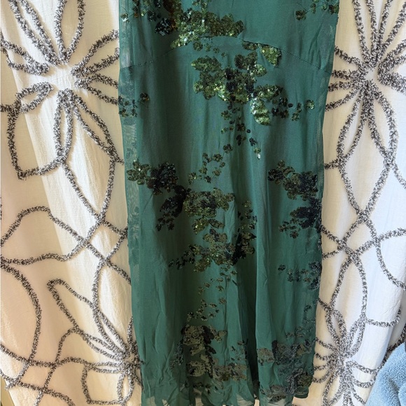 Lulu's Dark Green Sequin Maxi Dress - Picture 3 of 8
